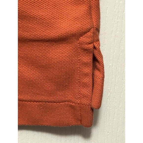 LL Bean Mens Traditional Fit Short Sleeve Polo Shirt XL Regular Solid Orange - Picture 12 of 15